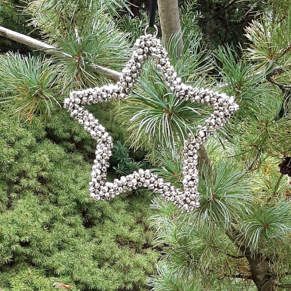 *Jingle Bell Silver Star Ornament